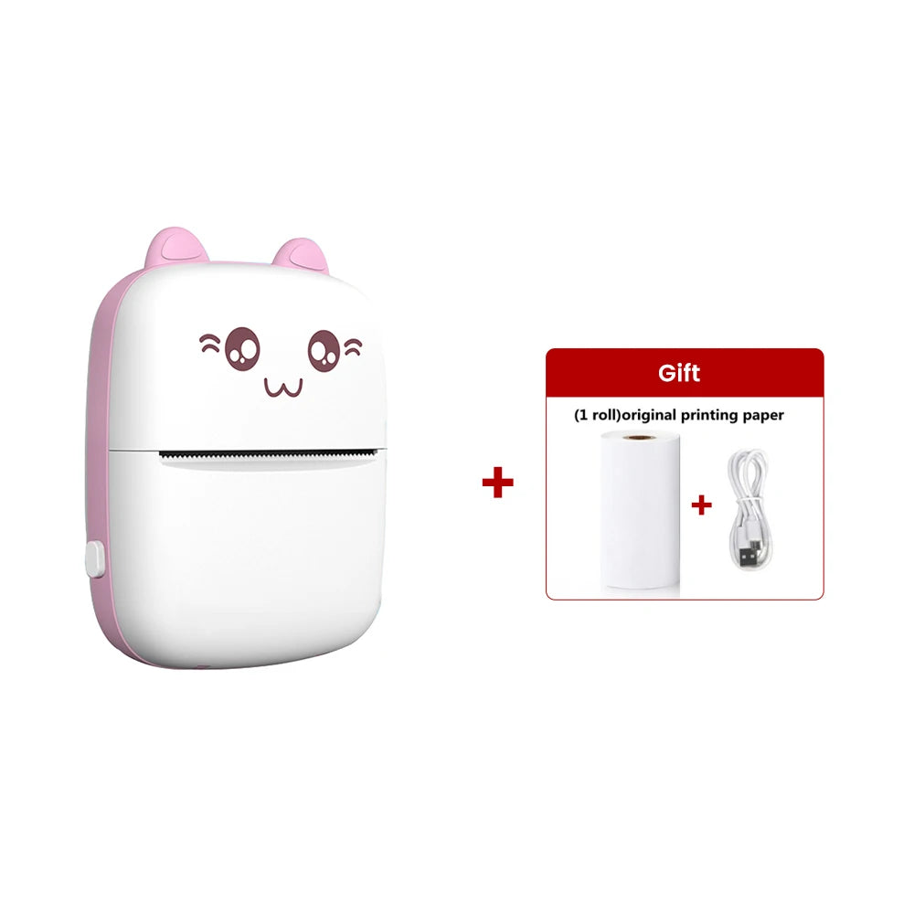 Mini Printer Portable Label Printer Sticker Wireless Inkless Self-Adhesive Thermal Printer Impresora Portátil Android IOS