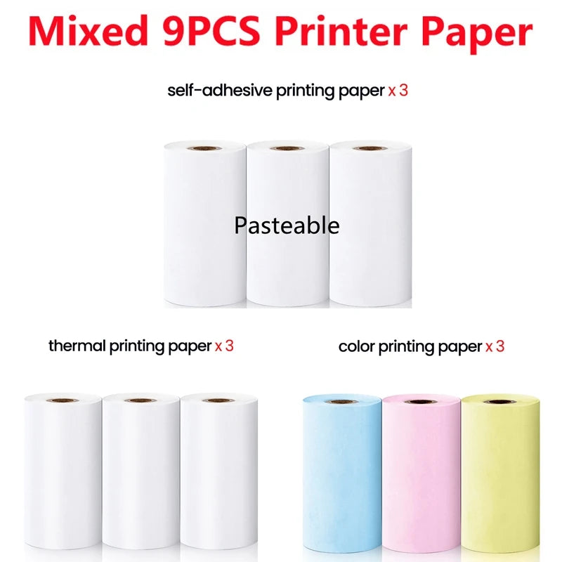 Mini Printer Portable Label Printer Sticker Wireless Inkless Self-Adhesive Thermal Printer Impresora Portátil Android IOS