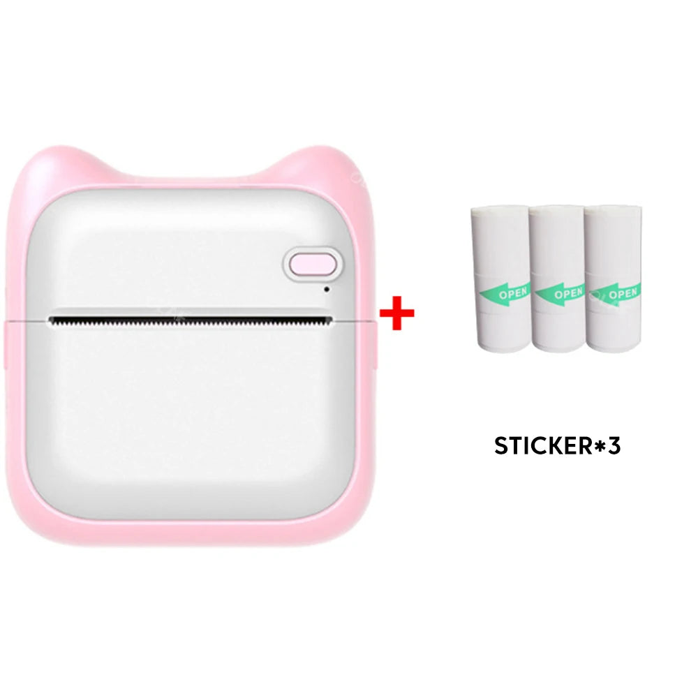 Mini Printer Portable Label Printer Sticker Wireless Inkless Self-Adhesive Thermal Printer Impresora Portátil Android IOS