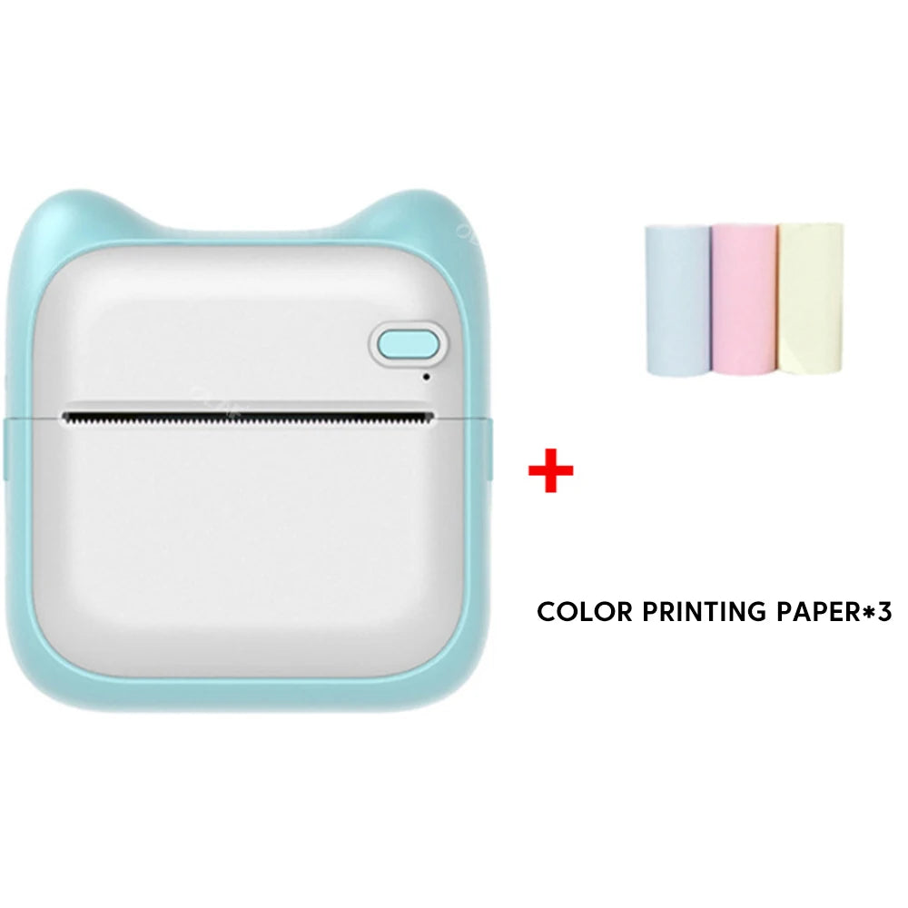 Mini Printer Portable Label Printer Sticker Wireless Inkless Self-Adhesive Thermal Printer Impresora Portátil Android IOS