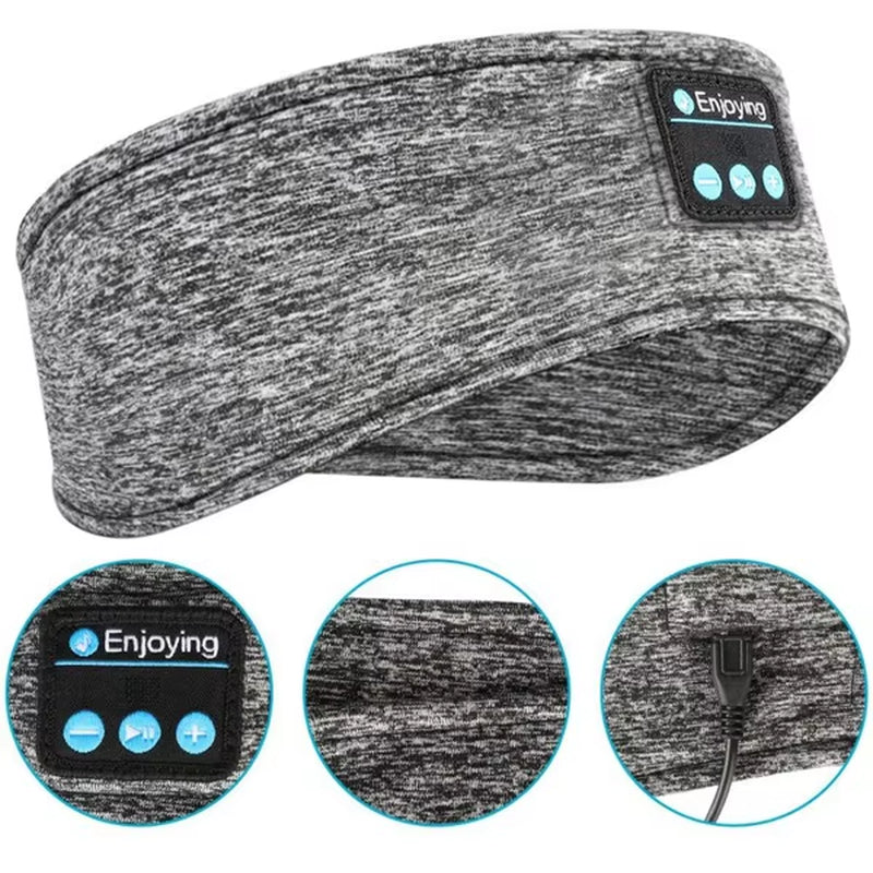 Wireless Bluetooth Music Headband Running Sports Elastic Sweat-Proof Headband Sleep Eye Mask Sleep Headphone Speaker Earphone