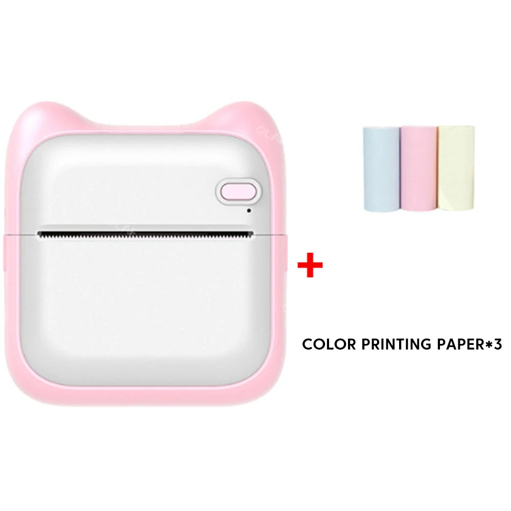 Mini Printer Portable Label Printer Sticker Wireless Inkless Self-Adhesive Thermal Printer Impresora Portátil Android IOS