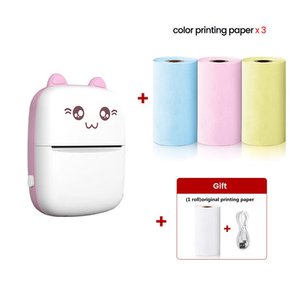 Mini Printer Portable Label Printer Sticker Wireless Inkless Self-Adhesive Thermal Printer Impresora Portátil Android IOS