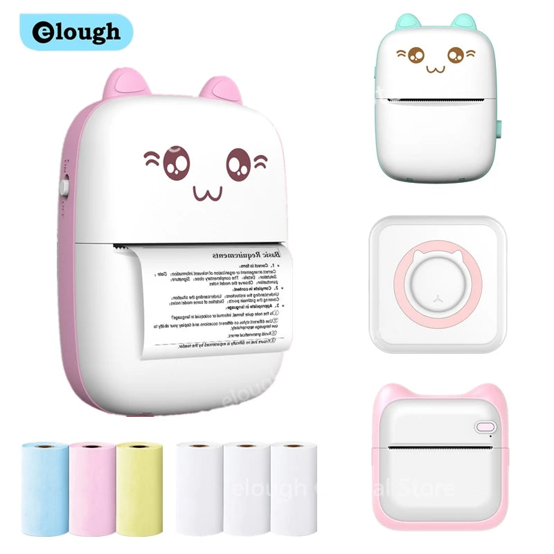 Mini Printer Portable Label Printer Sticker Wireless Inkless Self-Adhesive Thermal Printer Impresora Portátil Android IOS