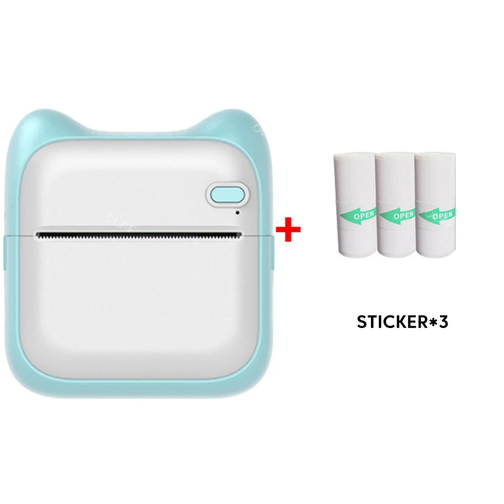 Mini Printer Portable Label Printer Sticker Wireless Inkless Self-Adhesive Thermal Printer Impresora Portátil Android IOS