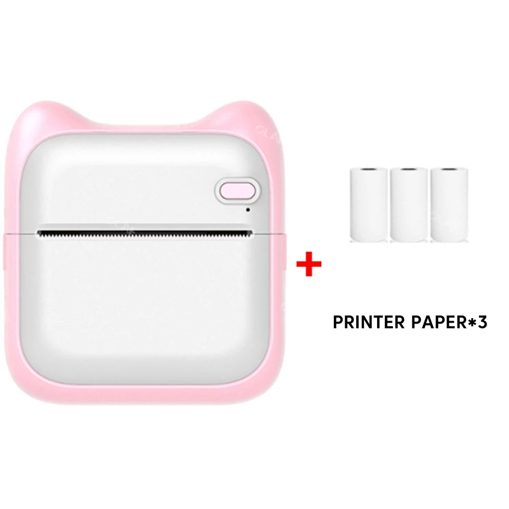 Mini Printer Portable Label Printer Sticker Wireless Inkless Self-Adhesive Thermal Printer Impresora Portátil Android IOS